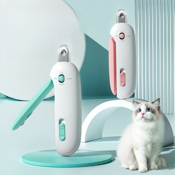 Adjustable aperture LED cat nail clippers