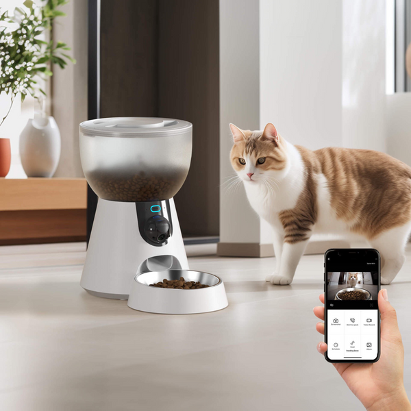 4L pet smart automatic feeder can be connected to APP