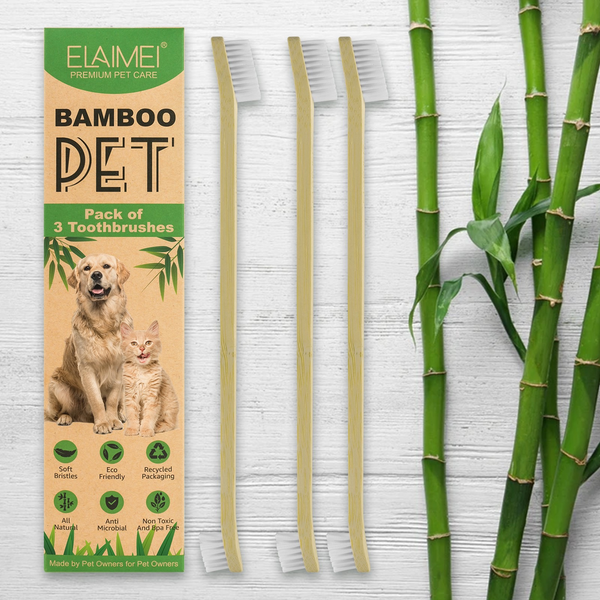 ELAIMEI Pet Toothbrush 3pcs